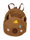 Diakakis Kids Brown Backpack Bag 24x11x11cm