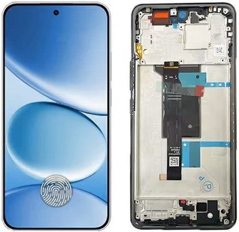 OLED Ersatzbildschirm mit Touch-Mechanismus und Rahmen für Xiaomi Redmi Note 15 Pro 4G Schwarz