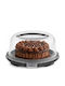 Plastic Cake Stand with Transparent Lid 30x30cm