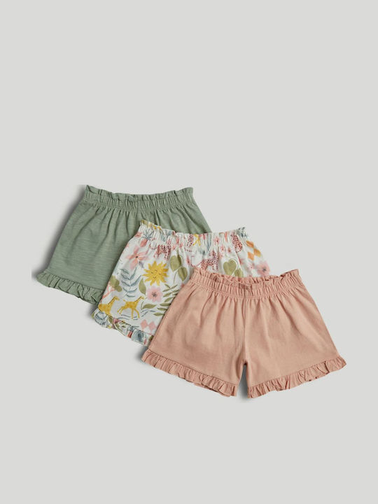 Kids Fabric Multicolour Shorts Bermuda 3 Pieces