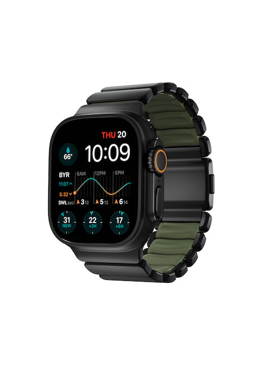 Nomad Stratos Band Black Titanium Forest Green Fkm Aw 45 46 49mm Nm009575858 Nomad Stratos Band Black Titanium Forest Green Fkm Aw 45 46 49mm Nm009575858