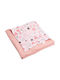 Kidizi Babydecke Wickeltücher für Kinderzimmer Baumwoll Rosa 110x75cm