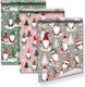 Weihnachtliches Einwickelpapier für Geschenk 70cm 3 Stück