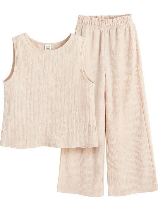 Kids Set with Pants Summer 2 Pieces Beige