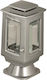 Memorial Candlestick Aluminum Square Smooth Crystal 8 Mm Painted Satin Dimension 21 X 10 Cm