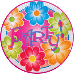 Floral 9'' Party Plate 6 Pieces