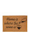 MRShome Πατάκι Εισόδου Home Is Where The Wine Is Μπορντό 59x39εκ.