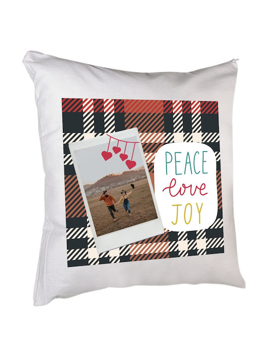 Christmas Pillow Peace Love Joy 40 X 40 Cm Filling