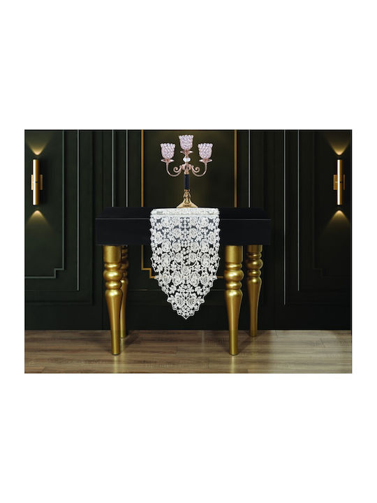 Liolios Home Runner with Embroidery Cream 45x140cm