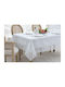 Liolios Home Linen Tablecloth with Embroidery Qz1600053 White 160x220cm