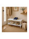 Shoe Organizer Made of Solid Wood Stand 2 Shelves 63x26x29cm