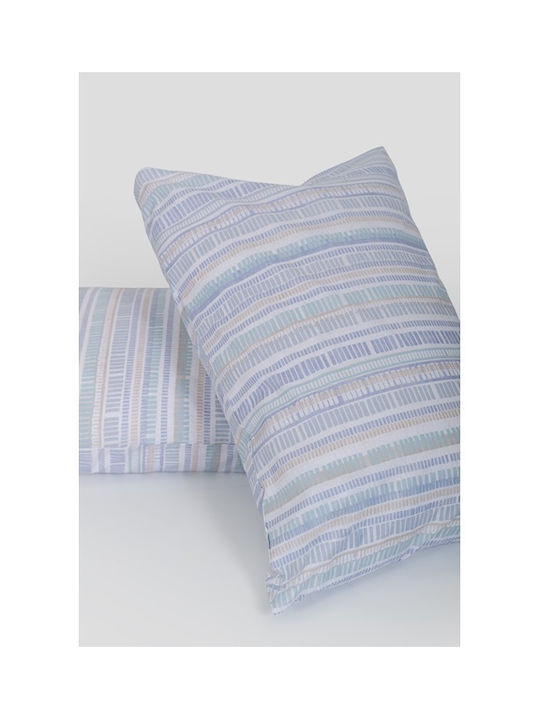 Biokarpet Throw Pillow Cover Naf Naf Summit 154 Denali Blue Set of Throw Pillows