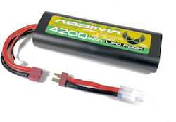 Absima Lipo Battery 7.4v-25c 4200mah Roundcase T-plug + Tamiya Adapter Absima Lipo Battery 7.4v-25c 4200mah Roundcase T-plug + Tamiya Adapter