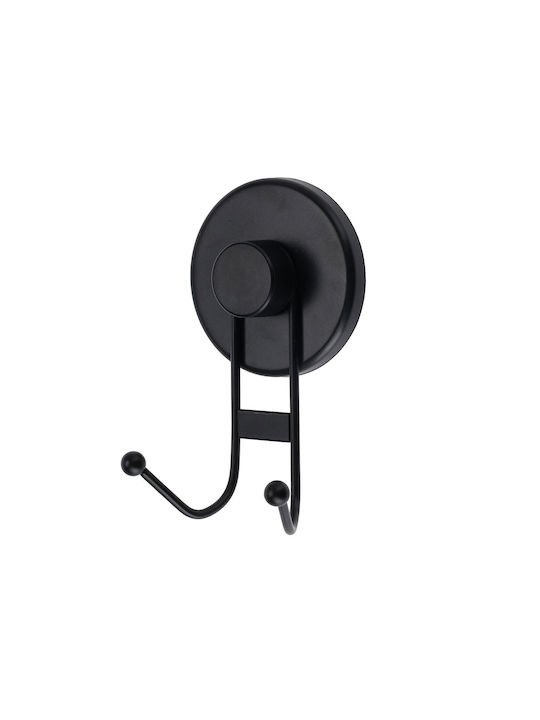 Άγκιστρο Μεταλλικό Abs Βεντούζα 10x7x16cm Black Mrshome Df-0026000