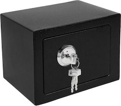 Seif Metalic de Securitate cu Cheie Include Set 3 Chei Protecție Împotriva Furtului Acces Neautorizat Dimensiune 23 X 17 X 17 Cm Grosime Ușă 3,5 Cm Perete 2 Mm Material Oțel Inoxidabil Include Elemente de Montare în Dulap pe Perete Negru