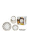 ArteLibre Gray Porcelain Dinnerware Set 18pcs