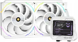 Valkyrie V240 LCD AIO CPU Liquid Cooling with 2 120mm Fans White Valkyrie V240 LCD AIO CPU Liquid Cooling with 2 120mm Fans White
