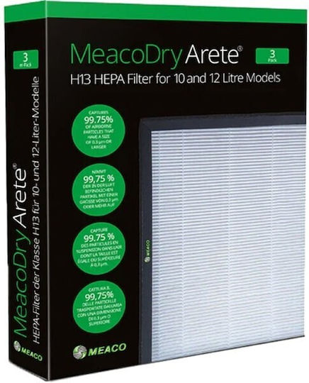 Meaco Dry Arete One H13 Hepa Filter 10l 12l 3 Pieces Meaco Dry Arete One 10l 12l Dehumidifiers