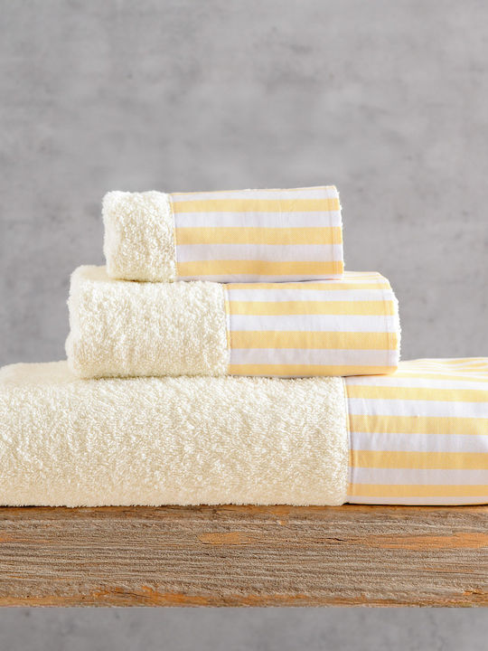 Rythmos Set Bath Towels 3 pcs Eloise Ecru-Yello...