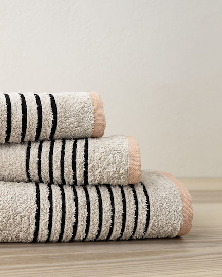 Nima Bath Towel Set 3 pcs Nima Beige Weight 450gsm