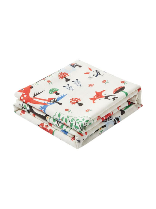 Queen Mother White Fox&friends Covor Pentru Copii Alb 130x130cm