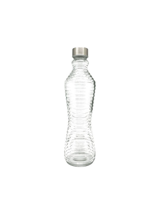 Ankor Glass Water Bottle with Screw Lid Transparent 1000ml