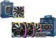 Montech Reverse Blade Case Fan 76.2mm 1600rpm 59cfm with ARGB Lighting and 3-Pin / 4-Pin PWM Connection 3pcs