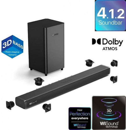 WiSound Soundbar 4.1.2 500W cu Subwoofer Wireless WS-3DBAR8AT