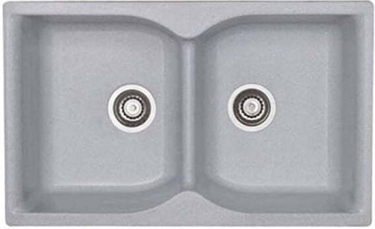 Sanitec 322 Classic Drop-In Кухненска Мивка Inox 81x50cm Кафява