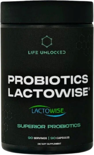Life Unlocked Probiotics Lactowise Συμπλήρωμα με Προβιοτικά & Πρεβιοτικά 90 κάψουλες