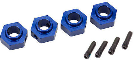 Set Hexagoane Aluminiu 12mm Metalice Traxxas Trx-4 4 Bucăți Albastre