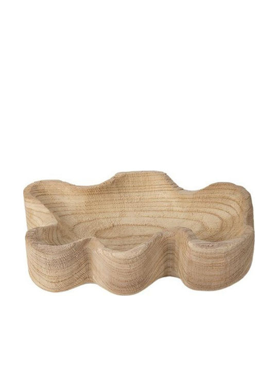 Platou Decorativ Din Lemn Bej 33x24x9cm