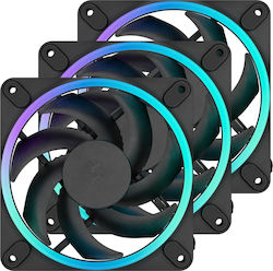 Fractal Design Momentum 12 Ventilator Pentru Carcasa 120mm (62.44cfm) cu Iluminare RGB 3 Bucăți Fractal Design Momentum 12 Ventilator Pentru Carcasa 120mm (62.44cfm) cu Iluminare RGB 3 Bucăți