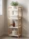 MRShome Επιδαπέδια Ραφιέρα Μπάνιου Bamboo 36x33x110cm Λευκή