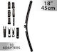 18 Zoll 45 Cm Autoscheibenwischer Universell 10 Adapter Gummi Blade Einfache Installation