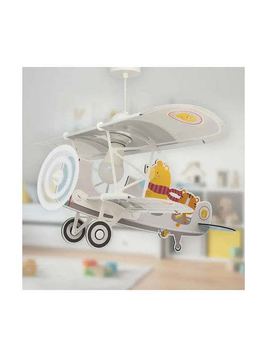 Ango Little O Singură Lumină Lumini De Tavan Pentru Copii Suspendată Din Plastic 15W Cu Soclu E27 Albastru Deschis 64x47cm
