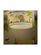 Ango My Little Jungle Einfaches Licht Kinderzimmer-Deckenleuchte 15W mit E27-Fassung Türkis