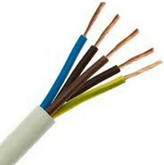 Flexible Cable Nylhy H03vv-f 5x0 75mm2 White 100m