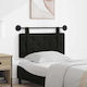 vidaXL Leather Headboard Cushion Black 100x55cm