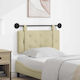 vidaXL Beige Leather Bed Headboard Cushion 90x55cm