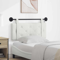 vidaXL LED Headboard Cushion Faux Leather White...