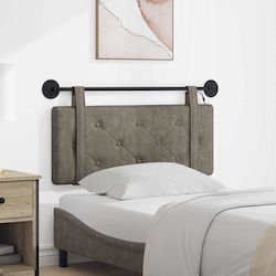 vidaXL LED Cushion for Headboard in Grey Faux L...