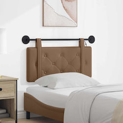 vidaXL LED Headboard Cushion in Brown Faux Leat...