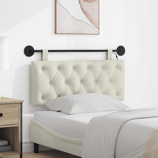 vidaXL LED-Kopfkissen für Kopfteil Stoff Beige 110 x 55 cm