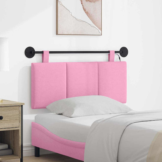 vidaXL LED Μαξιλάρι για Κεφαλάρι Υφασμάτινο Ροζ 110x55cm