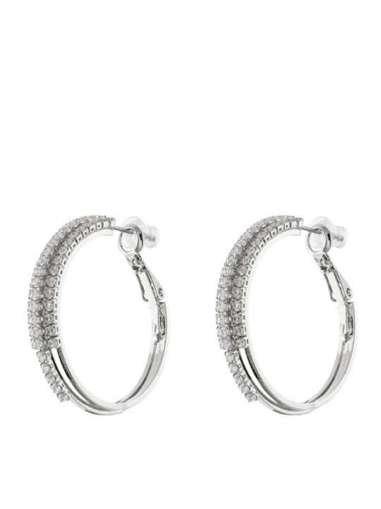 Loisir Earrings Hoops with Stones