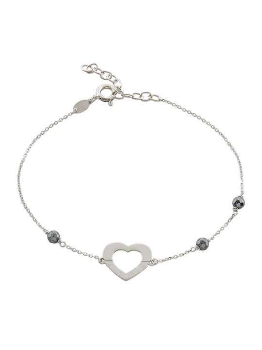Loisir Women's Bracelet with Heart Design in Silver