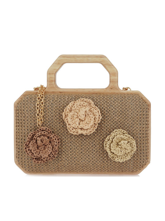 Straw Women's Beige Handbag Bag