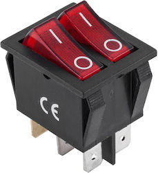 Double On-Off Switch 230v Set 5 Pieces