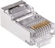 Plug RJ-45 8P8C Cat6e Pass Through Shielded Set 20 Pieces